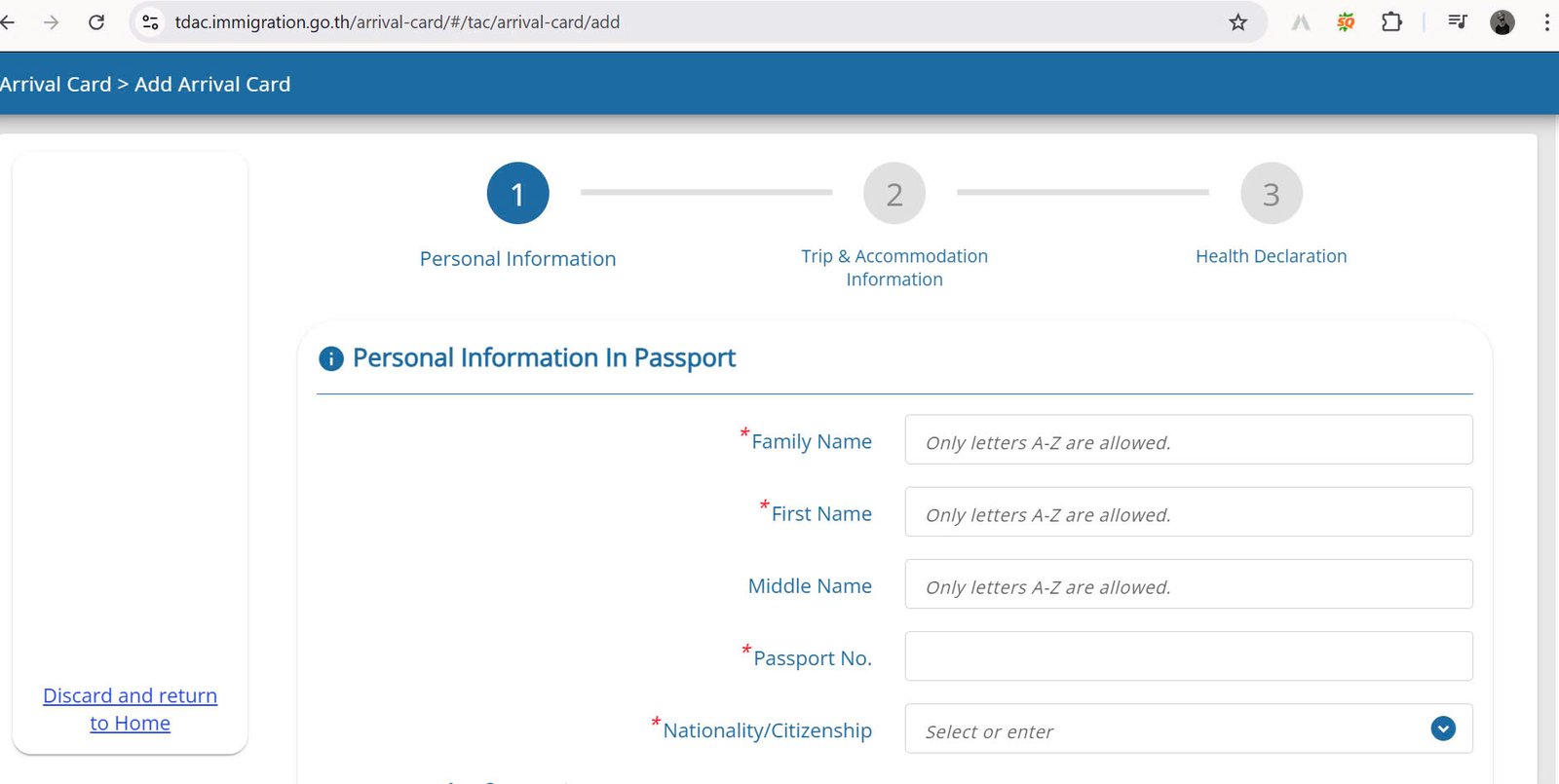 link khai báo nhập cảnh thái lan online