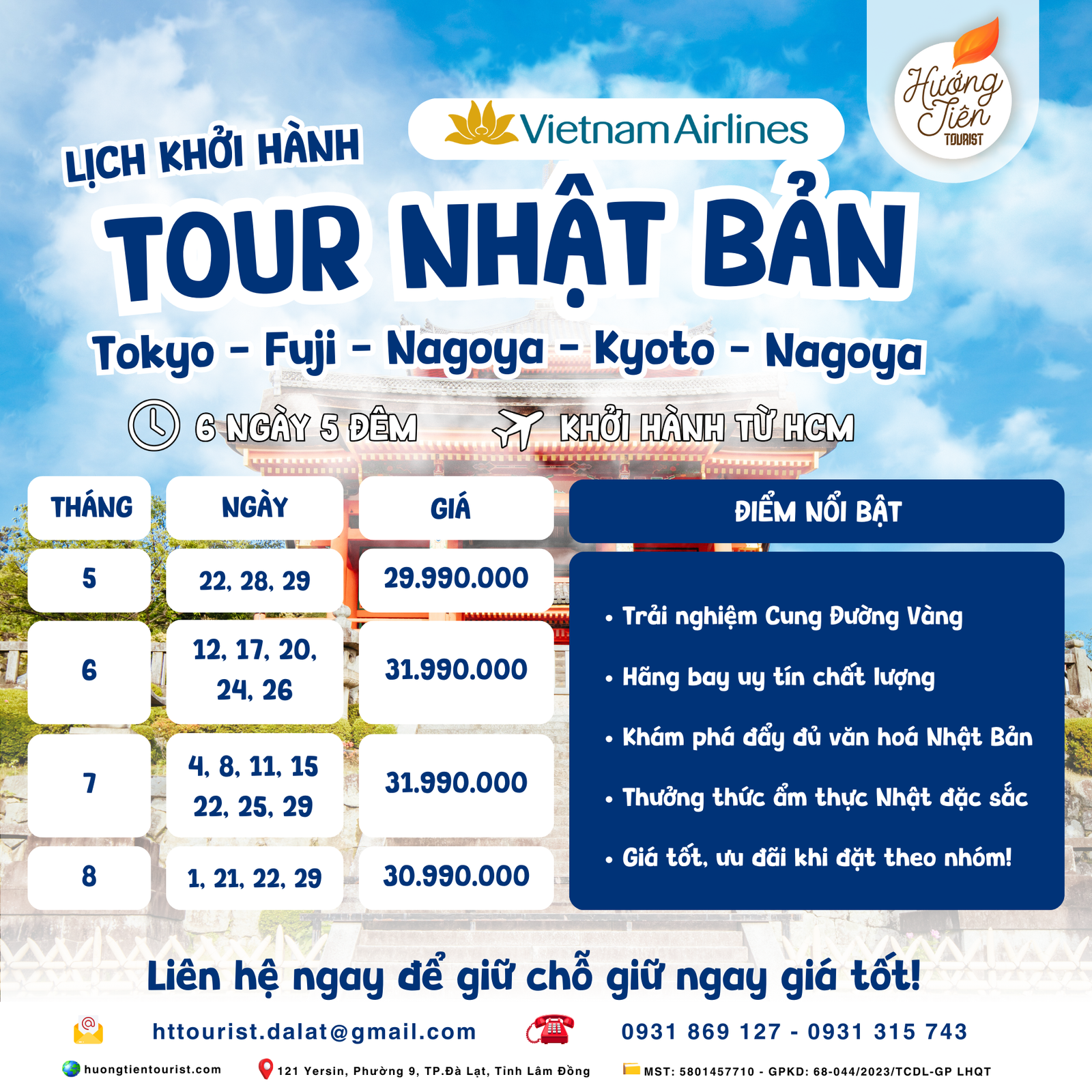 tour nhật bản hcm